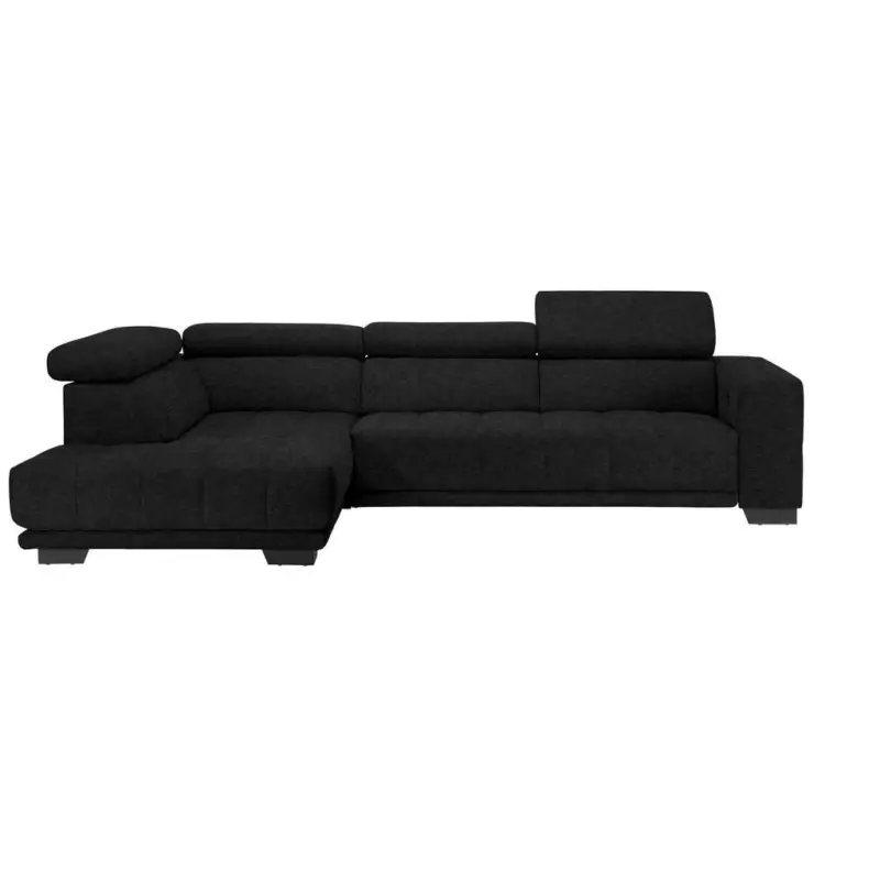 Ecksofa in Mikrofaser Anthrazit 207/301 cm