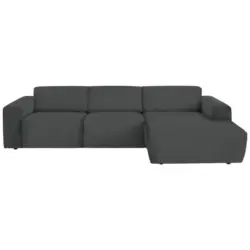 Ecksofa in Feincord Anthrazit 301/177 cm