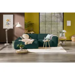 Ecksofa Hannah in Cord Gr&uuml;n 170/252 cm