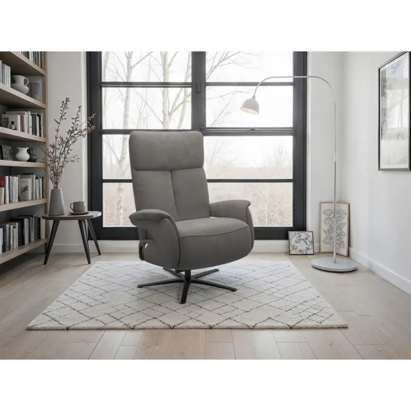 Relaxsessel in Textil Graphitfarben