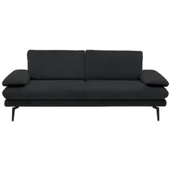 3-Sitzer-Sofa Dieter Knoll in Velours Anthrazit