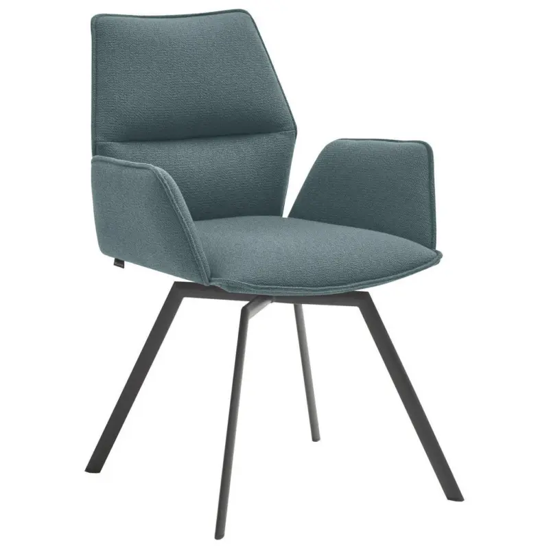 Armlehnstuhl Lederauswahl, Stoffauswahl, Sitzfl&auml;che 360&deg; drehbar, inklusive Armlehnen, Gestellauswahl