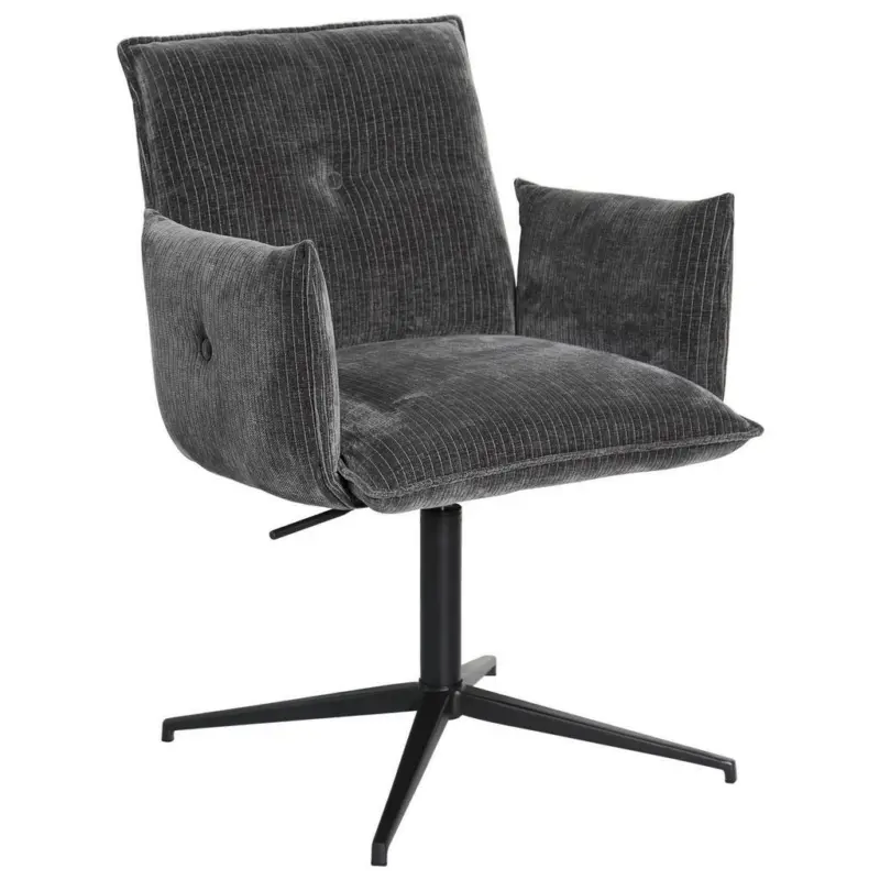 Armlehnstuhl Sitzfl&auml;che 360&deg; drehbar, automatische R&uuml;ckholfunktion Samt