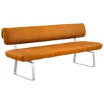 XXXLutz Lauterach - Ihr M&ouml;belhaus bei Bregenz Sitzbank 200/88/68 cm in Edelstahlfarben, Cognac
