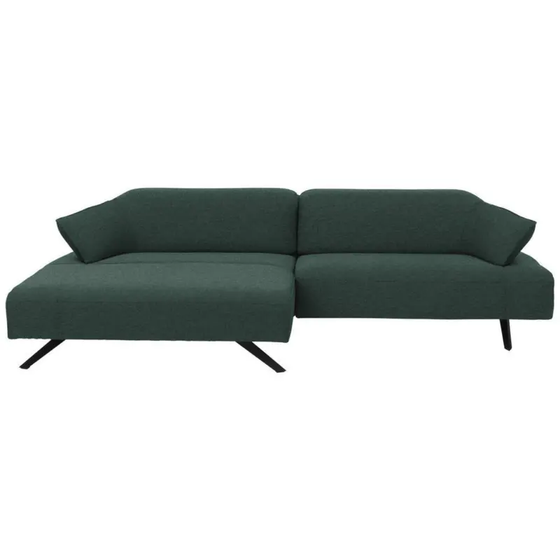 Ecksofa in Struktur T&uuml;rkis 165/276 cm