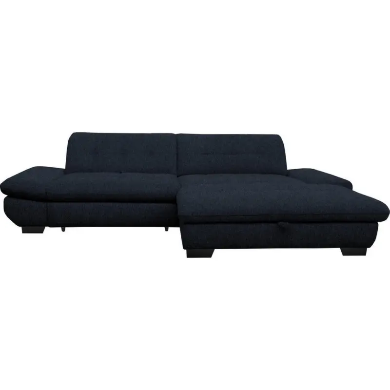 Ecksofa in Mikrofaser Dunkelgrau 290/198 cm
