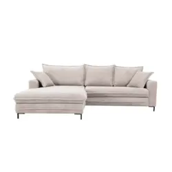 Ecksofa in Cord Creme 174/272 cm
