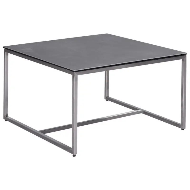 Couchtisch in Metall, Glas, Keramik 70/70/42 cm