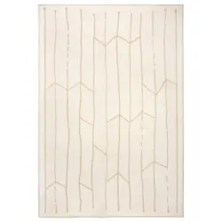 Flachwebeteppich 130/190 cm Living-Tuareg, waschbar Creme, Honig