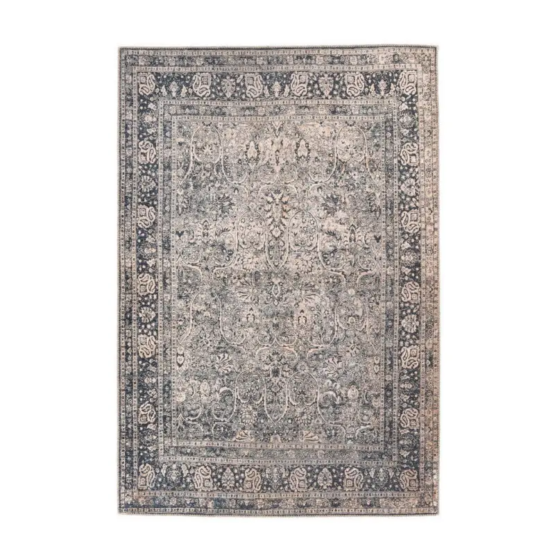 Flachwebeteppich 150/230 cm Faye 925 Multi / Schwarz Multicolor, Schwarz