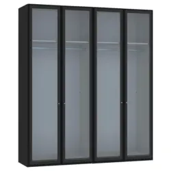 Dreht&uuml;renschrank in Schwarz