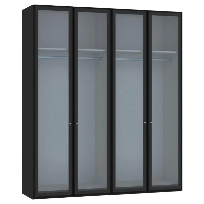 Dreht&uuml;renschrank in Schwarz