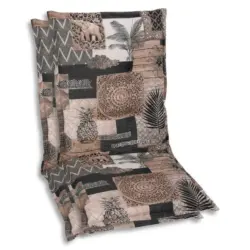 Sesselauflagenset in Beige Federn