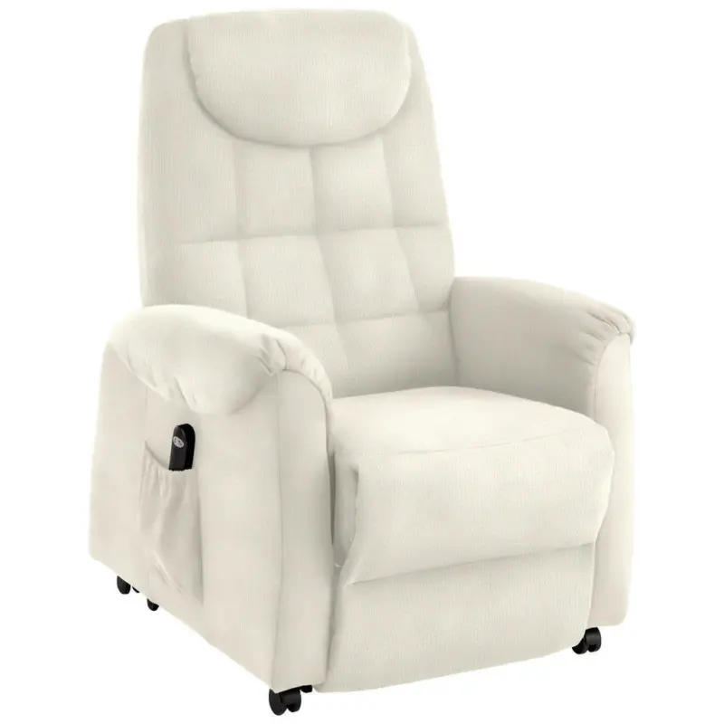 Fernsehsessel in Mikrofaser Wei&szlig;