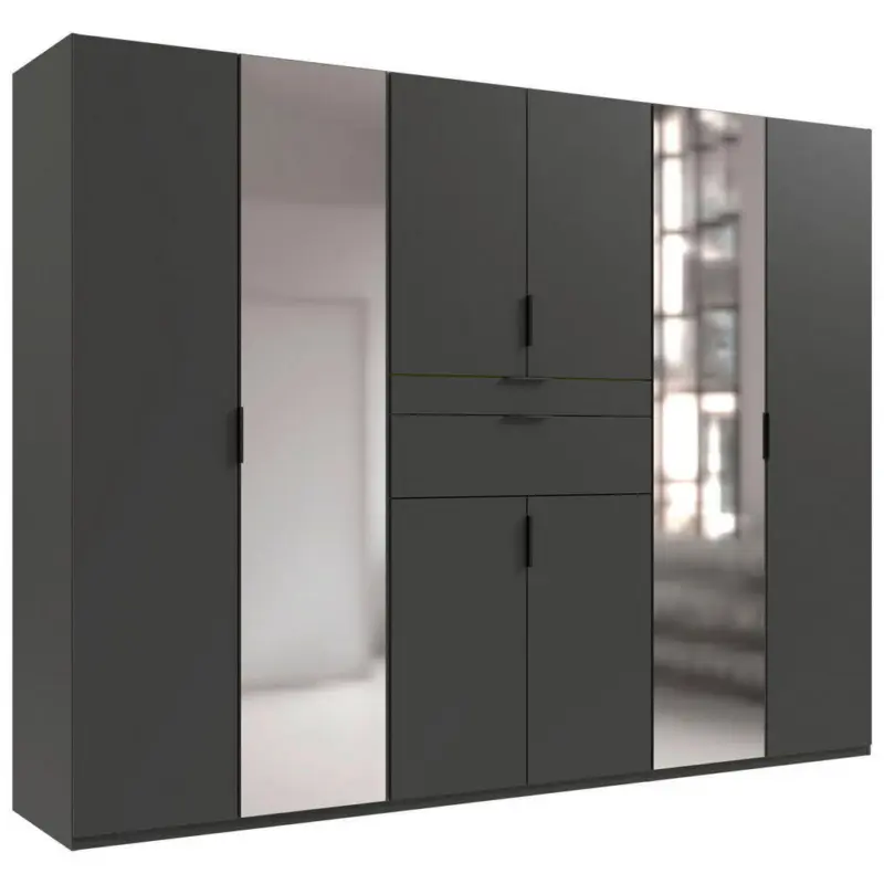 Kleiderschrank in Graphitfarben