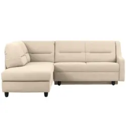 Ecksofa in Chenille Creme 208/226 cm