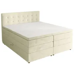 Boxspringbett 200/200 cm in Beige