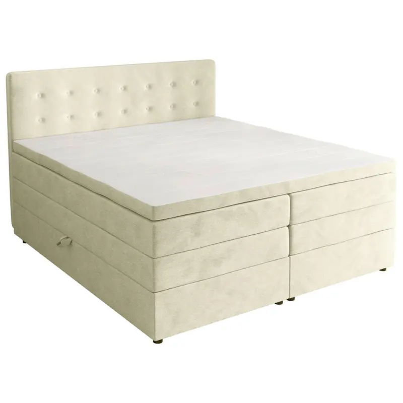 Boxspringbett 200/200 cm in Beige