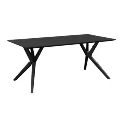 Gartentisch Metall, Stein Anthrazit, Dunkelgrau rechteckig