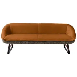 Sitzbank 229/88/80 cm in Braun, Rostfarben