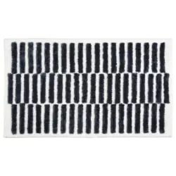 Badteppich Schwarz 60/90 cm