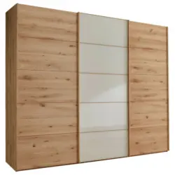 Schwebet&uuml;renschrank in Champagner, Eiche Bianco