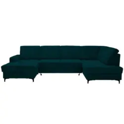 Wohnlandschaft in Flachgewebe Petrol