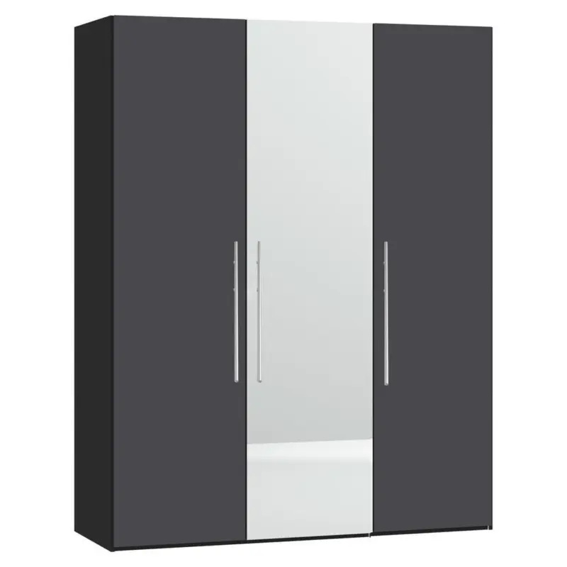 Dreht&uuml;renschrank in Anthrazit, Schwarz