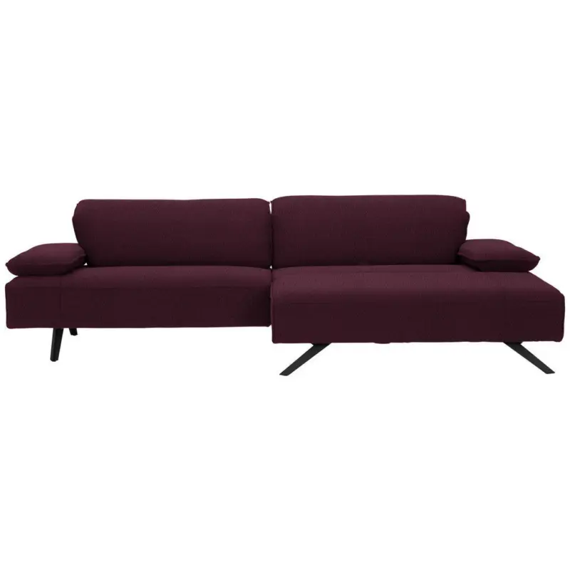 Ecksofa Biella in Flachgewebe Lila 280/165 cm