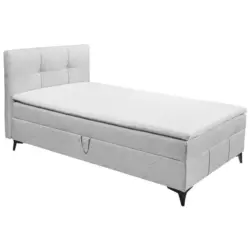 Boxbett 120/200 cm in Hellgrau