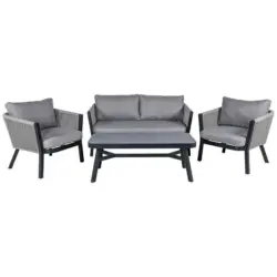 Loungegarnitur 4-teilig Aluminium