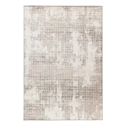 Flachwebeteppich 80/150 cm Silberfarben, Beige