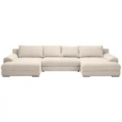 Wohnlandschaft in Cord Beige