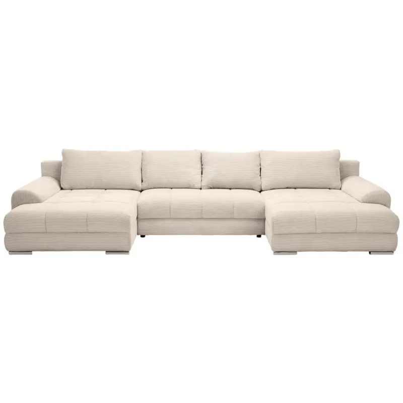 Wohnlandschaft in Cord Beige