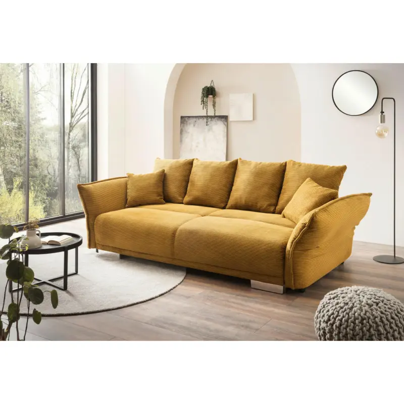Bigsofa Pera in Cord Goldfarben
