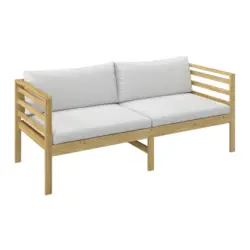 Gartenbank 180/70/74 cm in Wei&szlig;, Akaziefarben