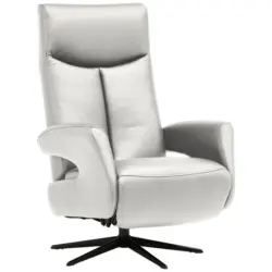 Relaxsessel in Leder Wei&szlig;