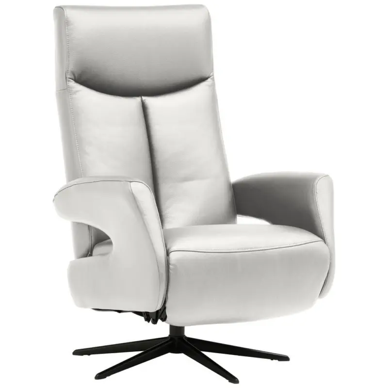 Relaxsessel in Leder Wei&szlig;