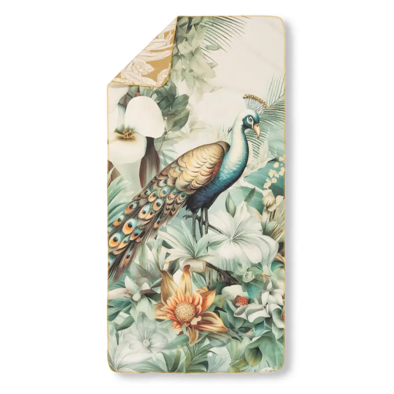 Sporthandtuch 50/100 cm Descanso Gr&uuml;n, Multicolor, Sandfarben, Beige