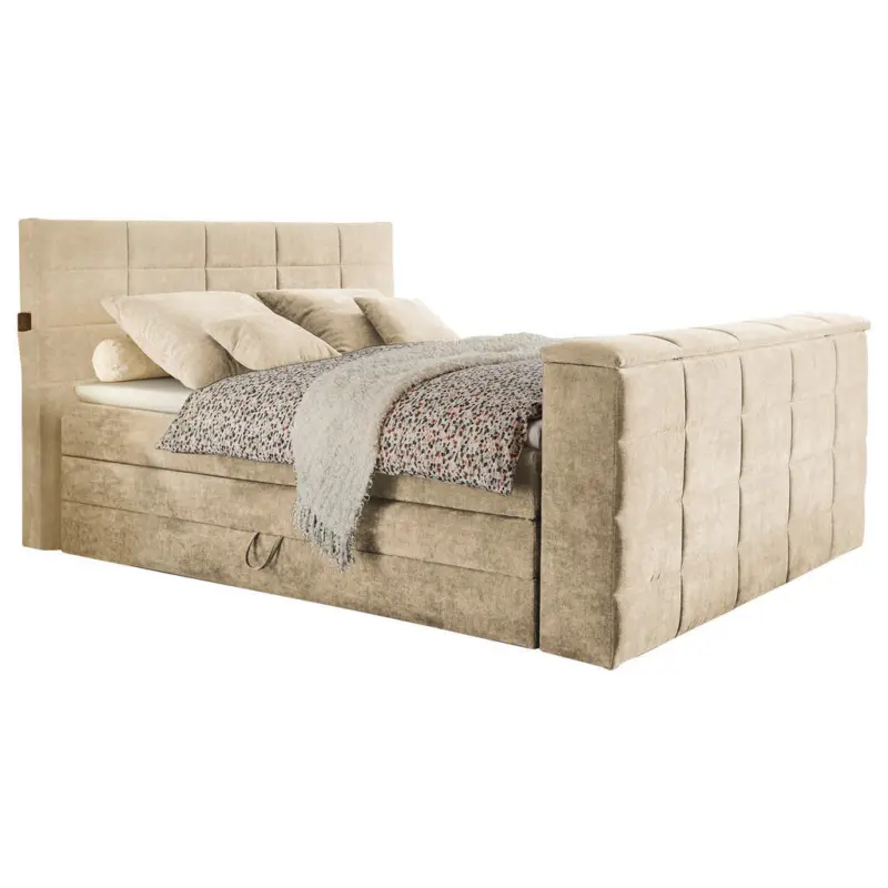 Boxspringbett 180/200 cm in Sandfarben