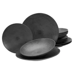 Tafelservice Catania Anthrazit 12-teilig