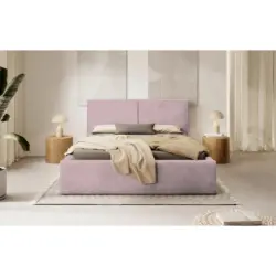 Polsterbett Lattenrost, Bettkasten Rosa 140/200 cm