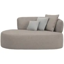 R&eacute;camiere in Pl&uuml;sch Grau, Graubraun