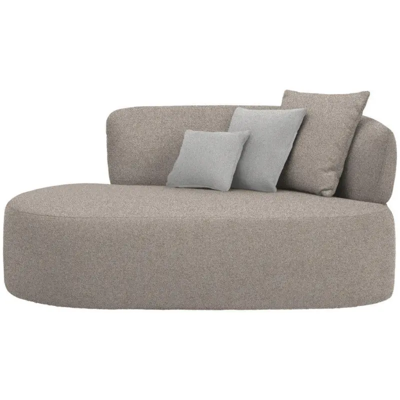 R&eacute;camiere in Pl&uuml;sch Grau, Graubraun