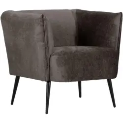 Sessel in Chenille Dunkelgrau