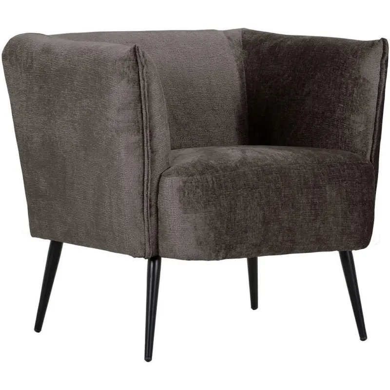 Sessel in Chenille Dunkelgrau