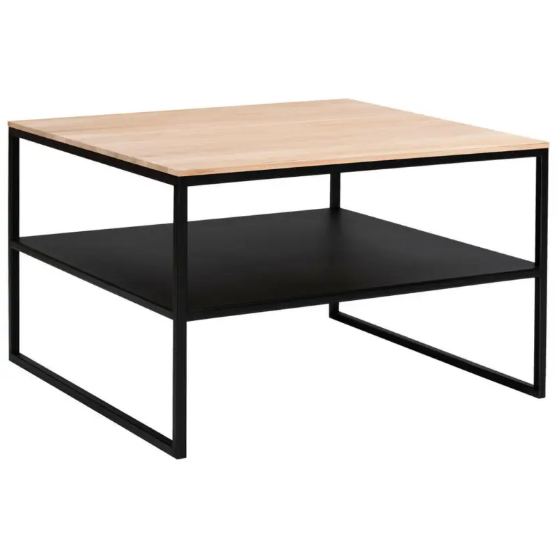 Couchtisch in Holz, Metall 65/65/41 cm