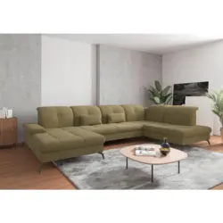 Wohnlandschaft in Flachgewebe Olivgr&uuml;n