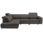 XXXLutz Lauterach - Ihr M&ouml;belhaus bei Bregenz Ecksofa in Echtleder Grau 223/290 cm