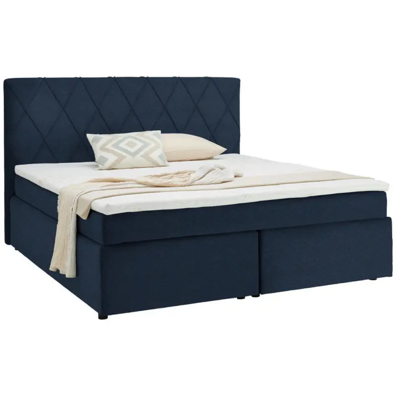 Boxspringbett 160/200 cm in Blau